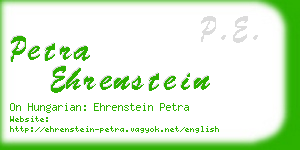 petra ehrenstein business card